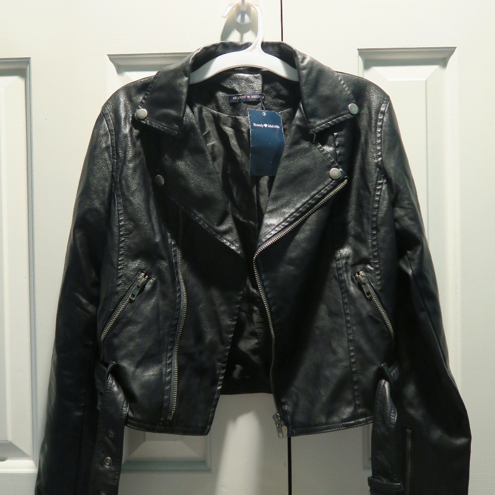 Brandy Melville faux leather jacket